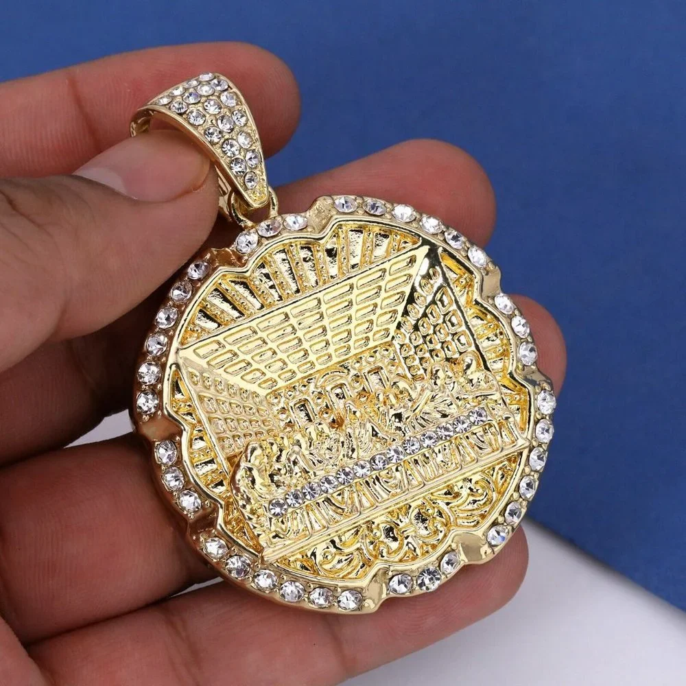 14k Last Supper XL Men's Mariner Necklace Pendant